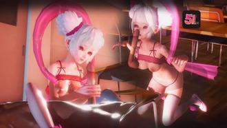  3D王者荣耀教室：原皮小乔被操到淫水狂喷 高潮迭起 