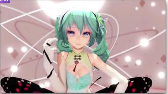 MMD！绿发极品嫩妹骚舞诱惑！淫穴被异种巨物深喉中出！3D