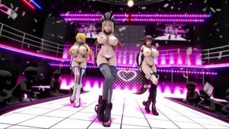 三巨乳舰娘提尔比茨大和金刚极品肉体骚舞狂颤，淫穴被爆操内射高潮喷水！3D